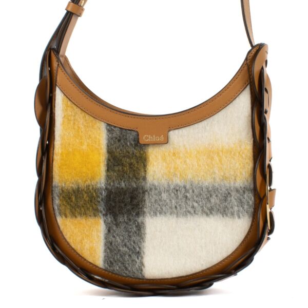 Chloé Tartan Wool/Leather Darryl Small Hobo Bag