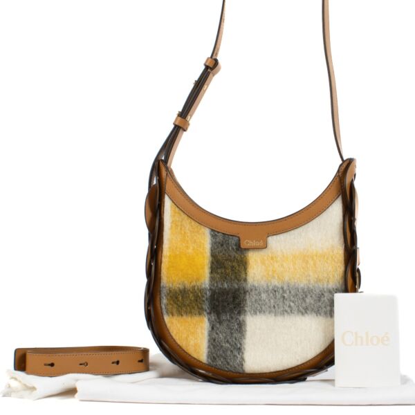 Chloé Tartan Wool/Leather Darryl Small Hobo Bag