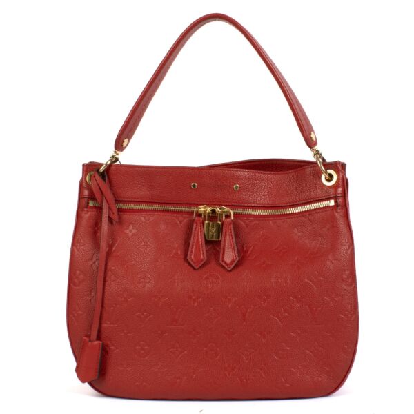 Louis Vuitton Red Monogram Empreinte Spontini Bag