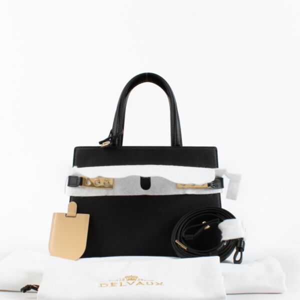 Delvaux Black Silky Calf Tempête Crush Small Bag