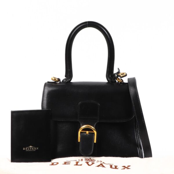 Delvaux Vintage Black Brillant Mini + stap