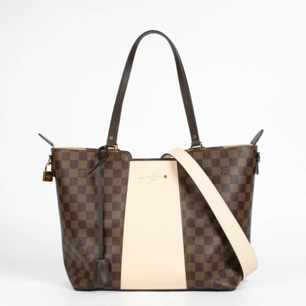 Authentic pre-loved Louis Vuitton Damier Ebene/Magnolia Jersey Shoulder Bag on Labellov.com