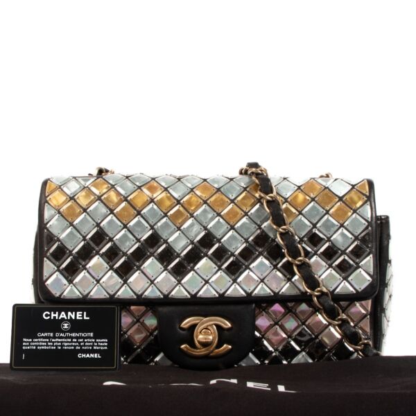Chanel Fall/Winter 2015 Mosaic Embroidered Mini Classic Flap Bag