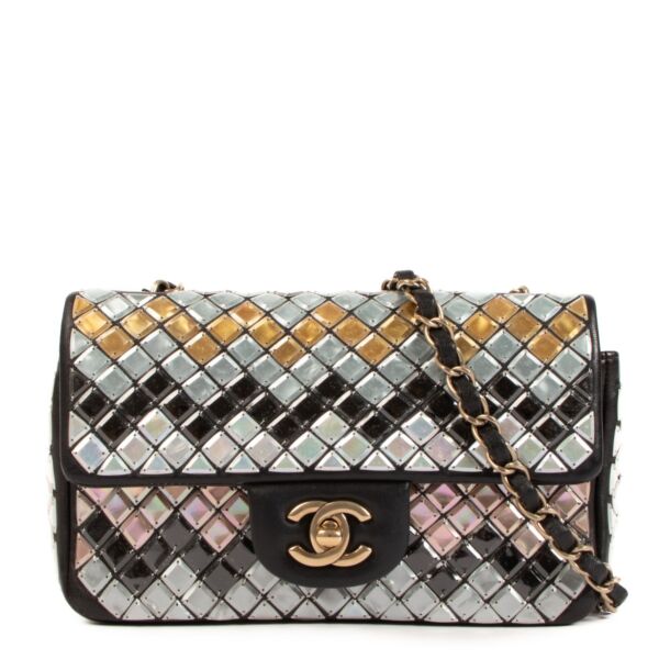 Shop authentic second hand vintage Chanel 2015 Mosaic Embroidered Mini Classic Flap Bag on www.labellov.com