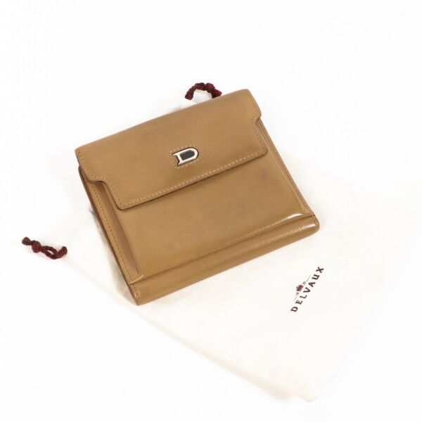 Delvaux Beige Leather Wallet 