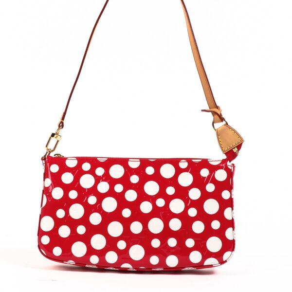 Shop now this beautiful Yayoi Kusama x Louis Vuitton Infinity Dots Pochette Accessoires from 2012 in excellent condition at Labellov.com 