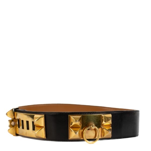 Hermès Black Box Collier de Chien 50 Belt - Size 70