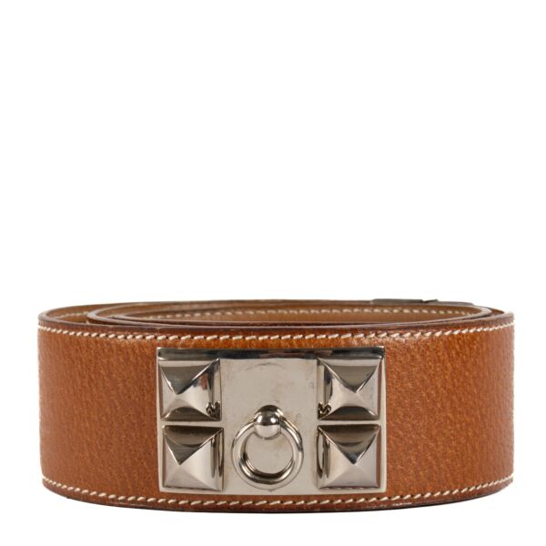 shop 100% authentic second hand Hermès Gold Peau Porc Collier de Chien 40 Belt on Labellov.com. Koop veilig online op Labellov.com tweedehands Hermès Gold Peau Porc Collier de Chien 40 Belt