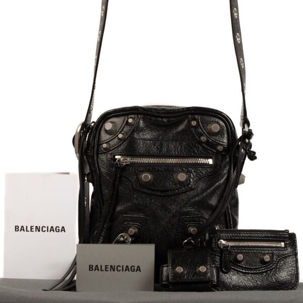 Balenciaga Black Le Cagole Men Crossbody Bag