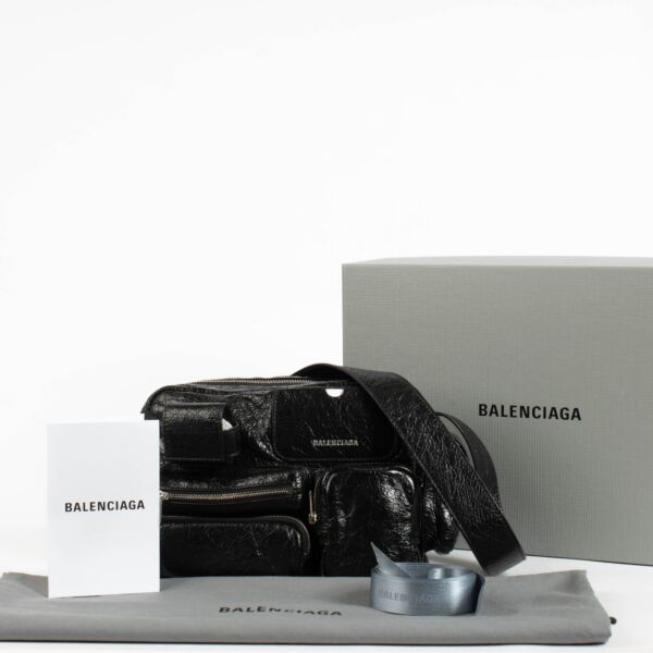 Balenciaga Black Arena Superbusy Camera Bag