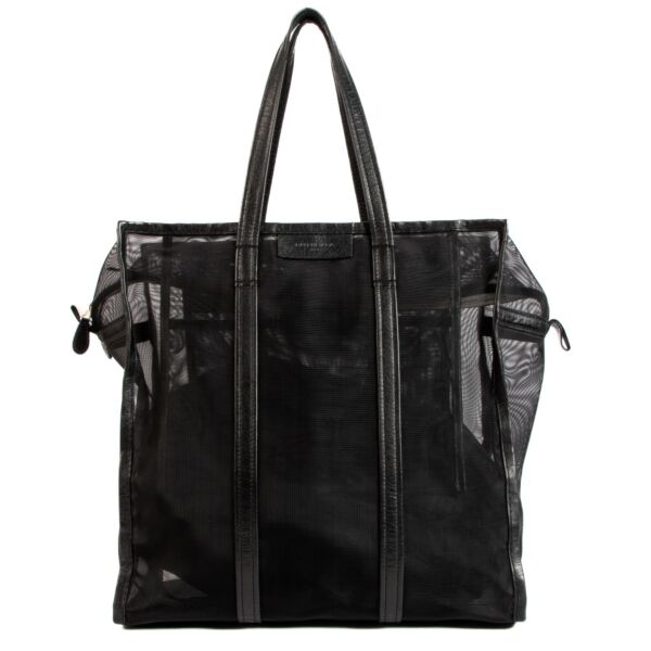 Balenciaga Bazar M Black Mesh Shopper