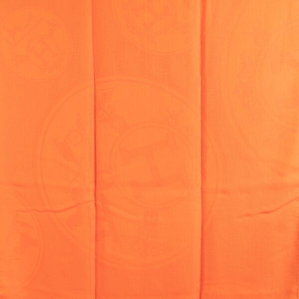Hermès New Libris Orange Cashmere Scarf