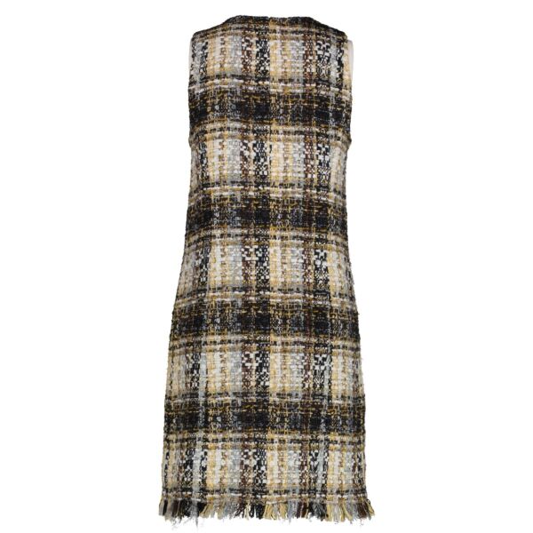 Chanel 19K Multicolor Fringe Tweed Dress - Size FR36