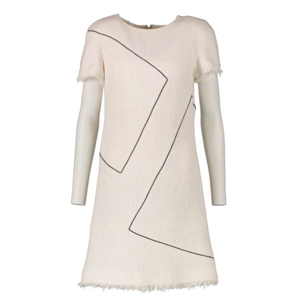 Shop 100% authentic secondhand Chanel 12P White Tweed Dress - Size 36 on Labellov.com