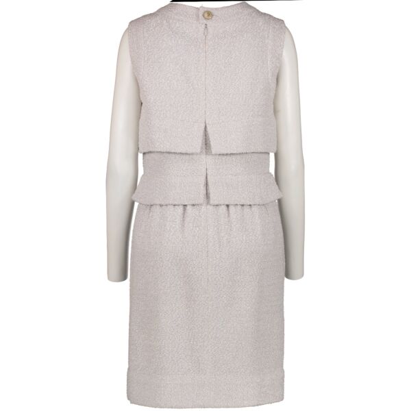 Chanel 16P Pearly Grey Fantasy Tweed Dress - Size 38