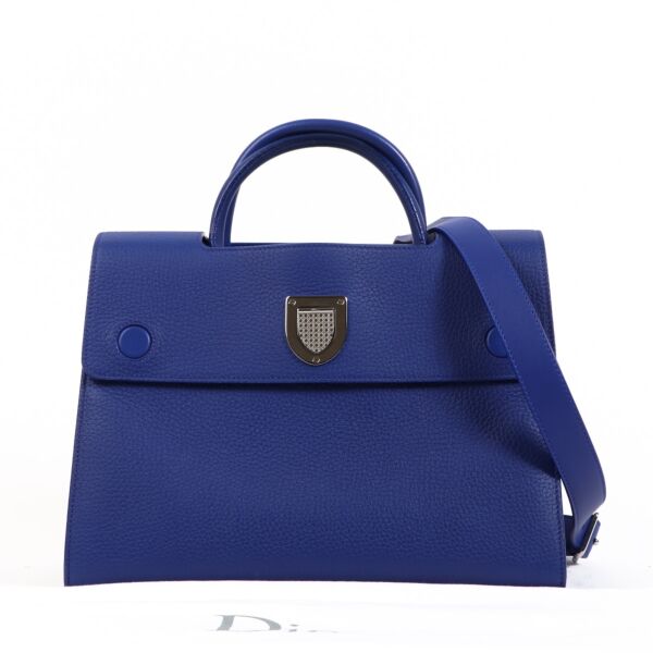 Christian Dior Electric Blue Diorever Medium Tote Bag