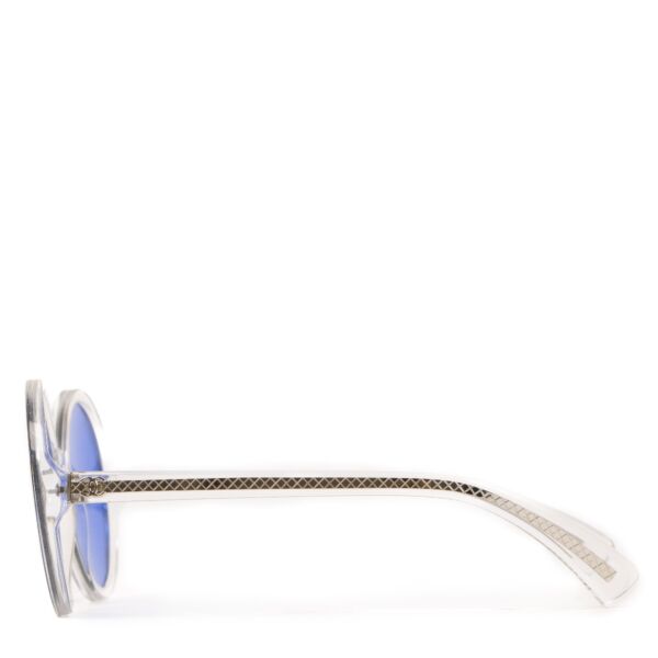 Chanel Blue Round Sunglasses