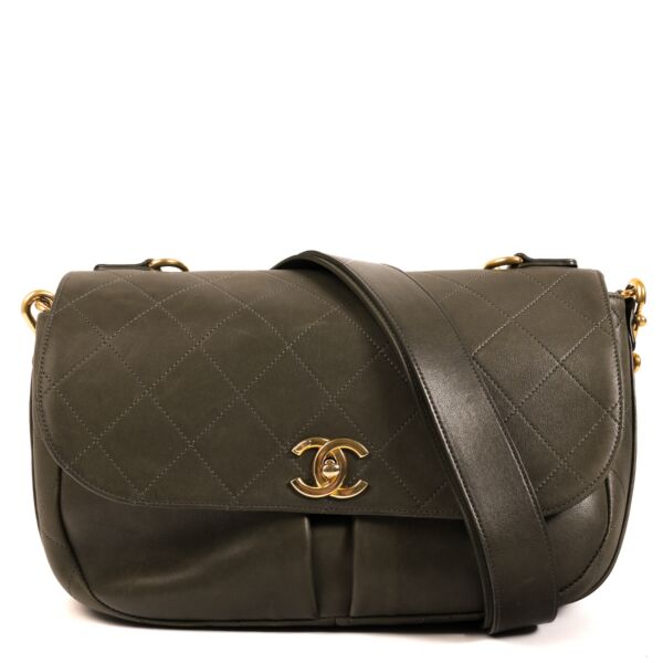 Chanel Khaki Green Paris In Rome Messenger Bag
