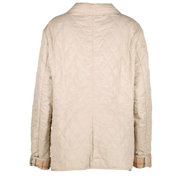 Burberry Beige Quilted Jacket - Size L
