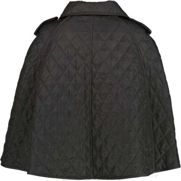 Burberry London Black Quilted Cape Poncho Jacket - Size M