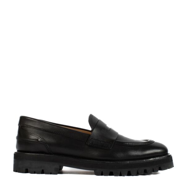 Dries Van Noten Black Leather Loafers