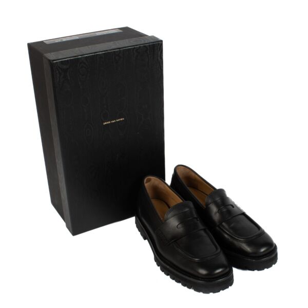 Dries Van Noten Black Leather Loafers - Size 38