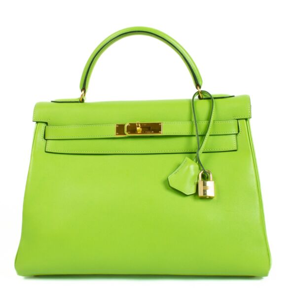 Hermès 1996 Kelly 32 Vert Cru Gulliver