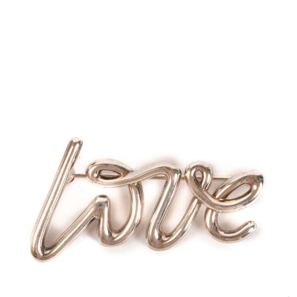 Tiffany & Co. Paloma Picasso Silver Love Brooch
