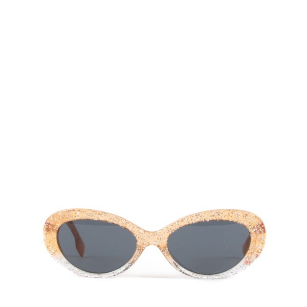 Burberry Orange Cat Eye Glitter Sunglasses
