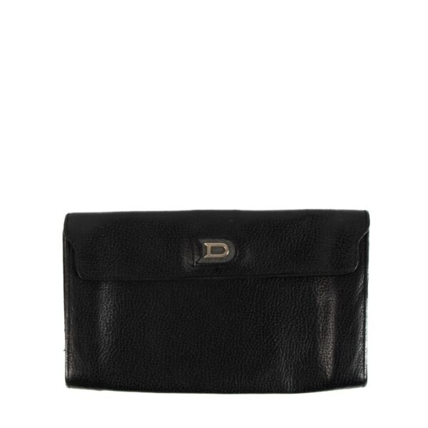 Delvaux Black Leather Long Wallet