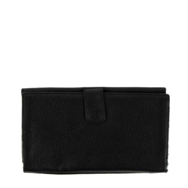 Delvaux Black Leather Long Wallet
