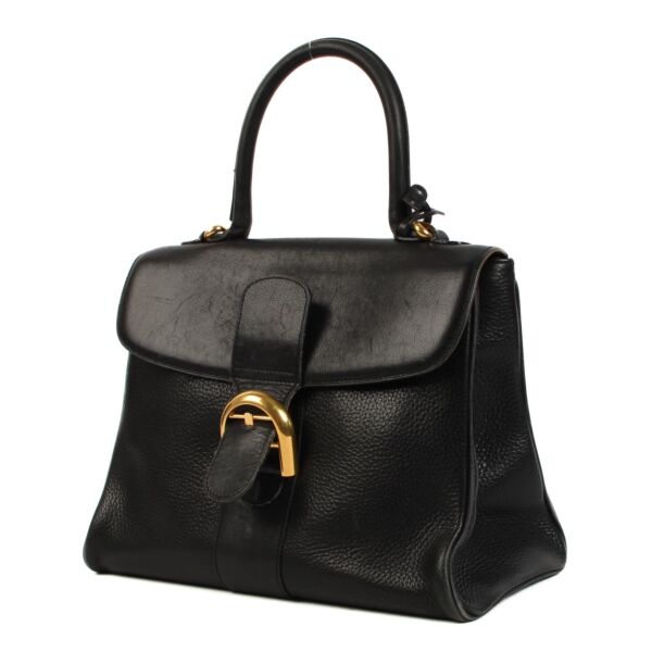 Delvaux Black Dual Leather Brillant MM Bag