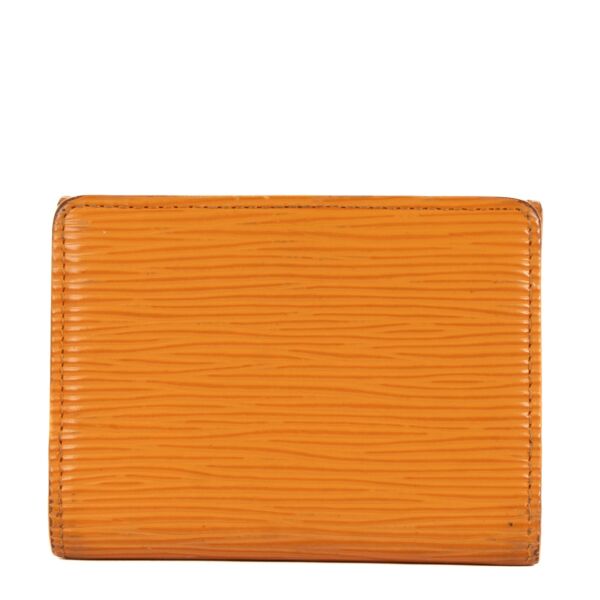 Louis Vuitton Orange Epi Leather Wallet