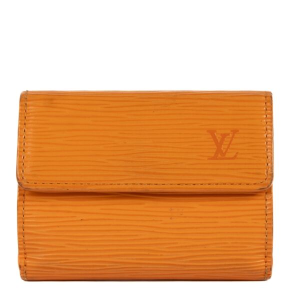 Shop 100% authentic second-hand Louis Vuitton Orange Epi Leather Wallet on Labellov.com
