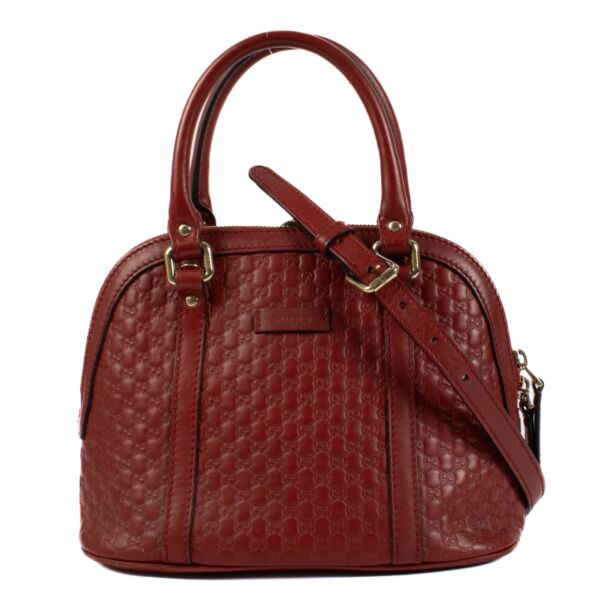 Gucci Red Microguccissima Mini Dome Bag