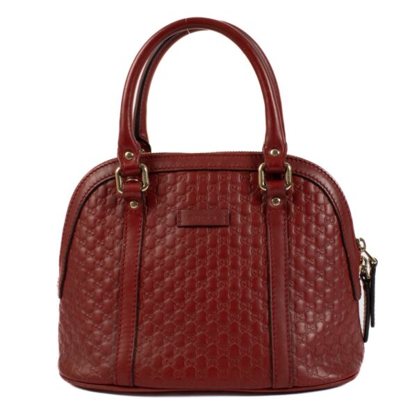 Gucci Red Microguccissima Mini Dome Bag