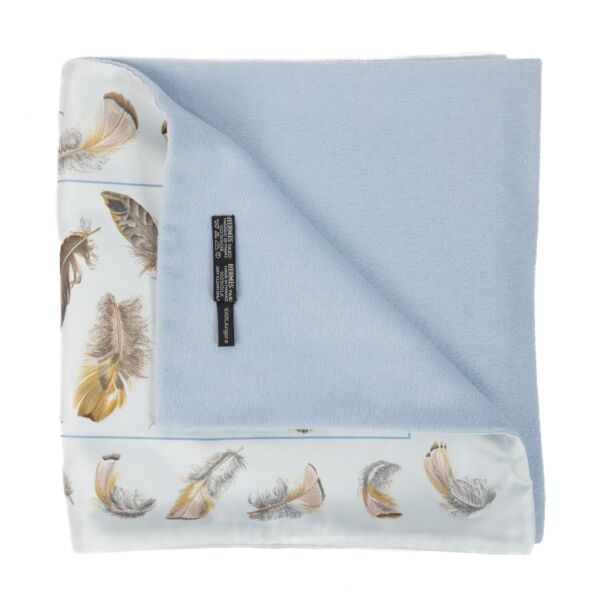 Shop 100% authentic second-hand Hermès Blue Silk and Angora Scarf on Labellov.com
