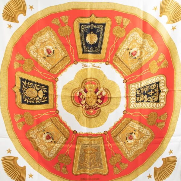 Hermès Multicolor Poste et Cavalerie Silk Scarf