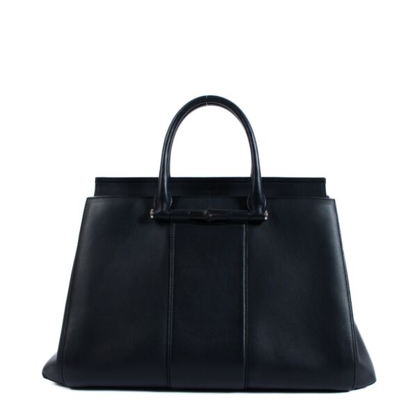 Gucci Black Lady Bamboo Tote Bag