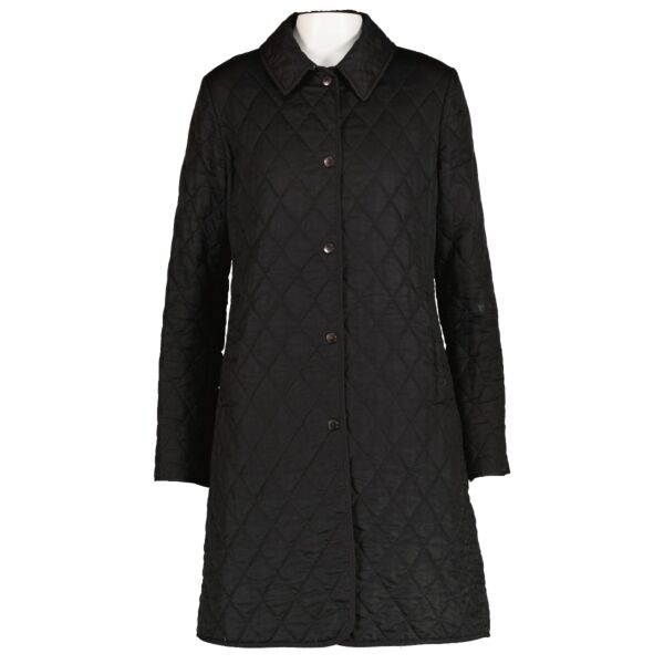 Burberry Black Quilted Coat - Size FR38