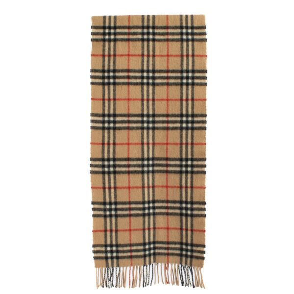 Burberry Vintage Beige Wool/Cashmere Check Scarf