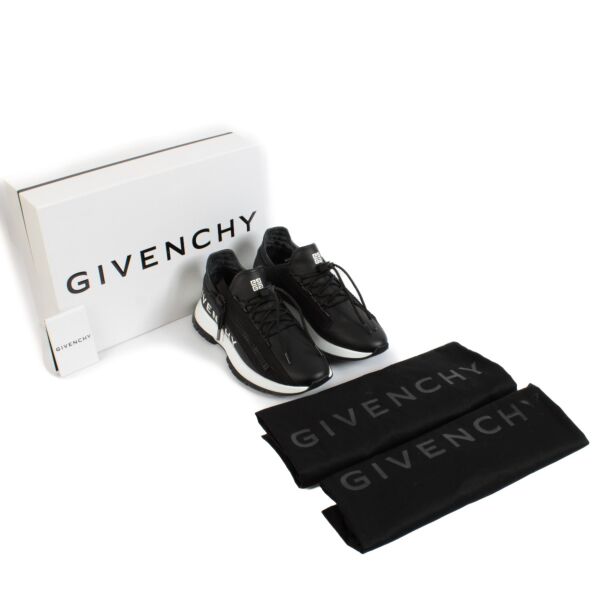 Givenchy Black/White Zipped Runner Sneakers - size 39