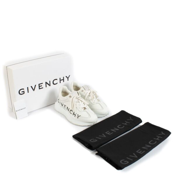 Givenchy White Lamb Broad Logo Sneakers - Size 39