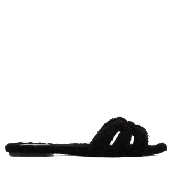 shop 100% authentic second hand Saint Laurent Black Tribute Slides - Size 38 1/2 on Labellov.com
