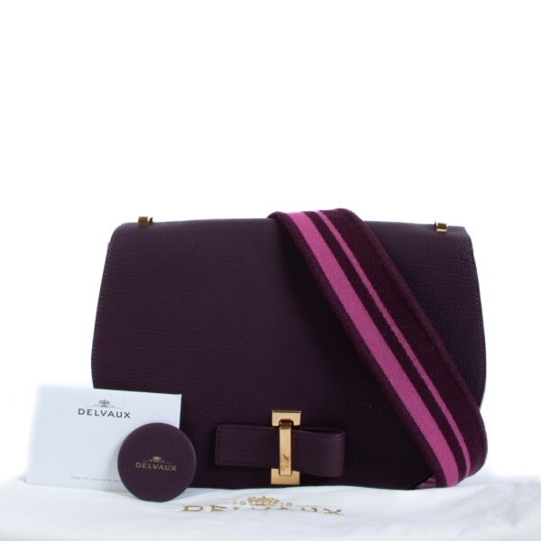 Delvaux Le Mutin MM Prune Crispy Calf