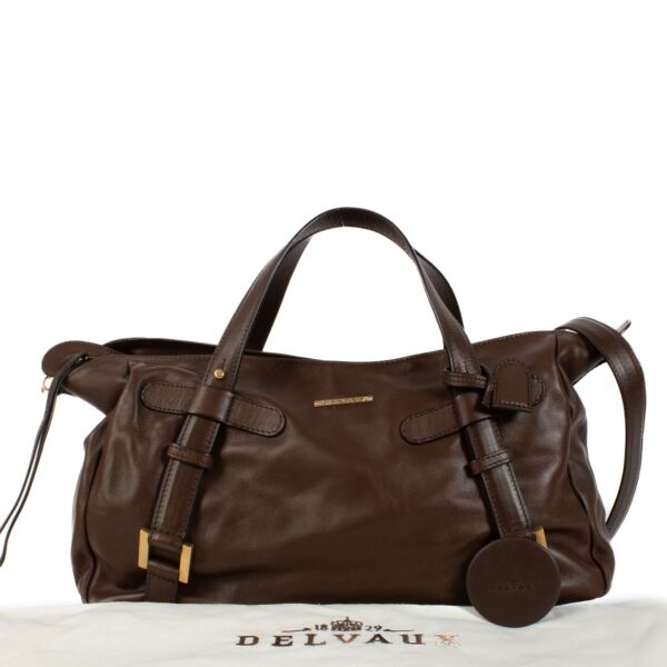 Delvaux Brown St. Germain Top Handle Bag