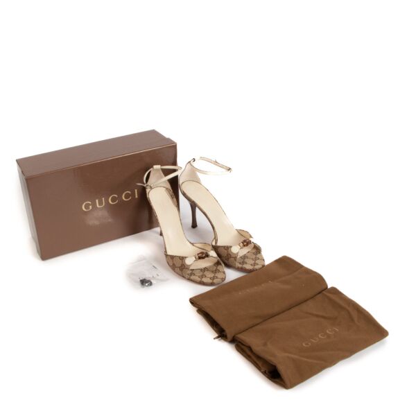 Gucci Monogram Canvas Pumps - Size 40