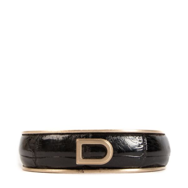 Buy an authentic Delvaux Black Crocodile Bangle Bracelet on LabelLov.com