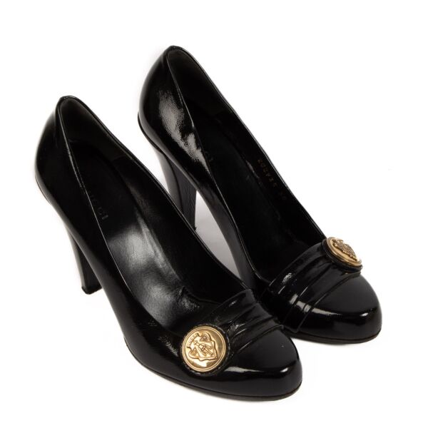 Gucci Black Patent Leather Heels - size 38