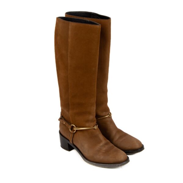 Gucci Brown Cowboy Boots - size 38,5